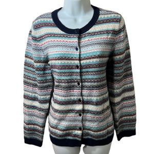TALBOTS Multicolored Button down Size Large Womens Cardigan
